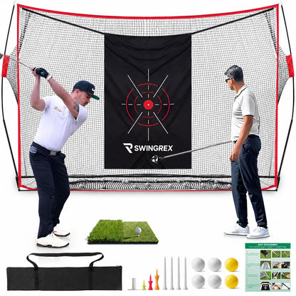SwingRex Heavy Duty Golf Net for Real Golf Balls – Backyard Practice Net