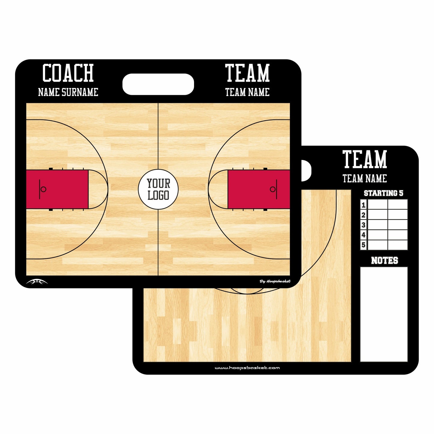 Custom High School Basketball Coaching Board 22 x 17.5 in (Magnetic)
