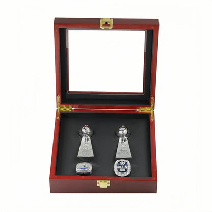 Seattle Football Championship Trophy & Ring Set – 2013 & 2025 Season Replica Collection