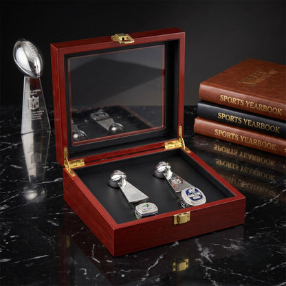 Seattle Football Championship Trophy & Ring Set – 2013 & 2025 Season Replica Collection