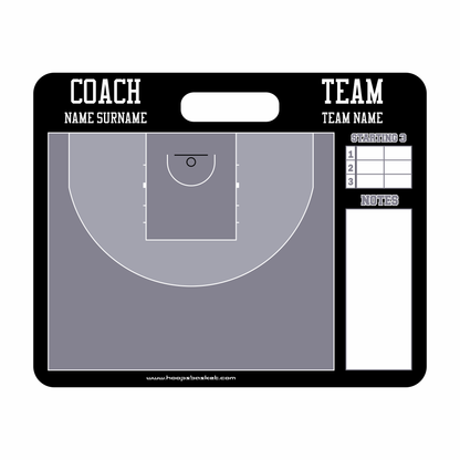 Custom 3x3 Basketball Coaching Board 11.4 x 9.4 in (Magnetic)