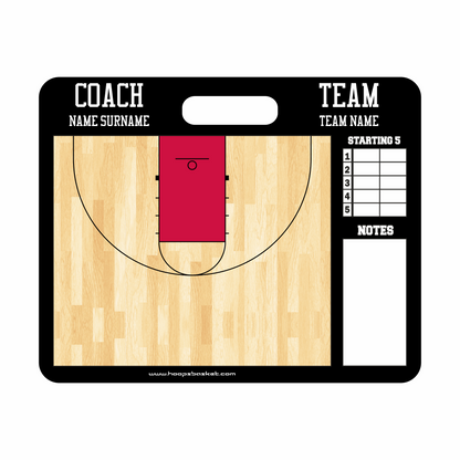 Custom High School Basketball Coaching Board 11.4 x 9.4 in (Magnetic)