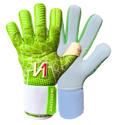 C-TEC Green and White with Thin Neoprene Backhand for Cold Weather
