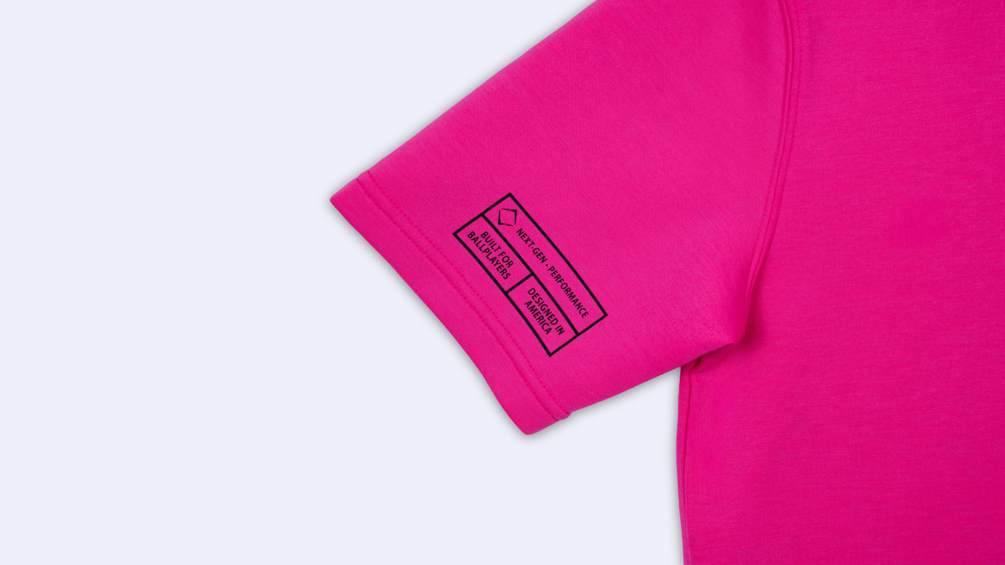 Short-Sleeve Hoodie - 643 Box Electric Pink V2