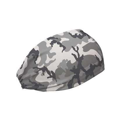 Cooling Headband: Gray Camo