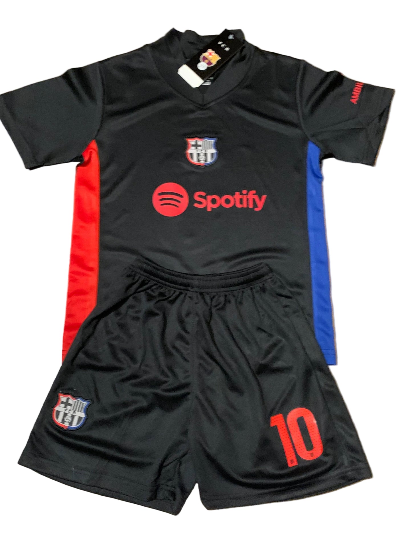 Lionel Messi Away Black Barcelona Soccer Jersey Kids Toddler & Youth Sizes