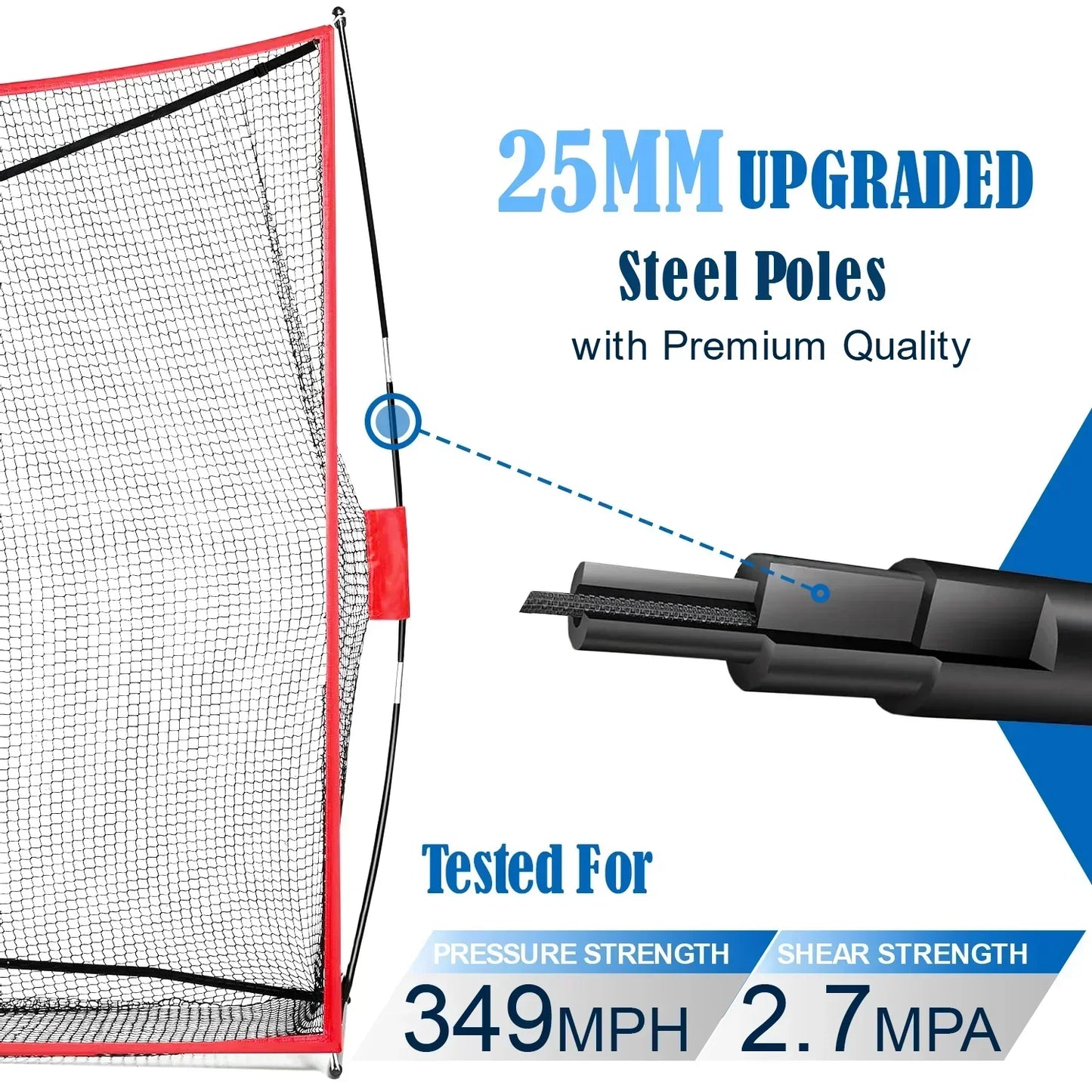 SwingRex Heavy Duty Golf Net for Real Golf Balls – Backyard Practice Net