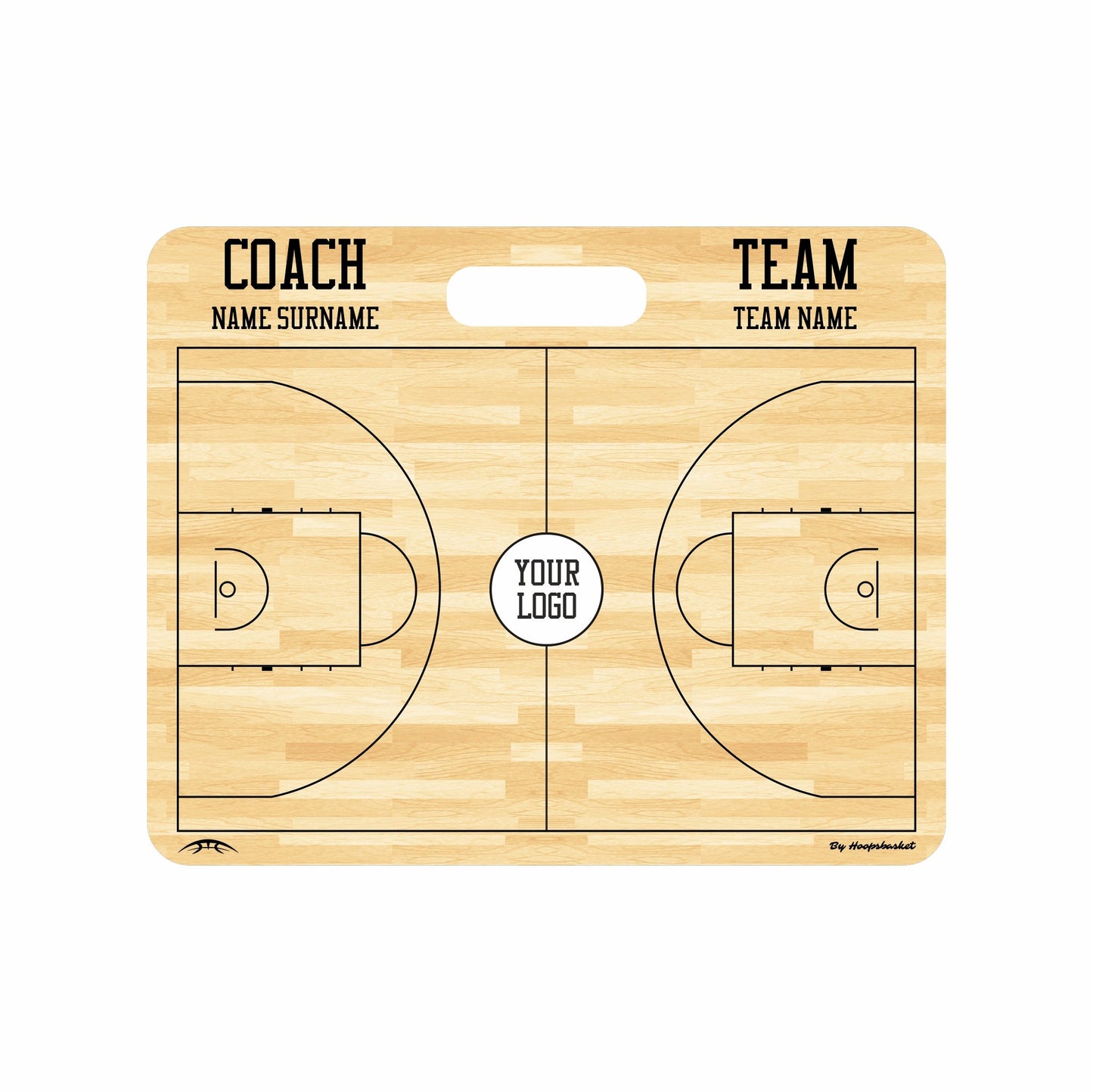 Custom FIBA Basketball Coaching Board 11.4 x 9.4 in (Magnetic)