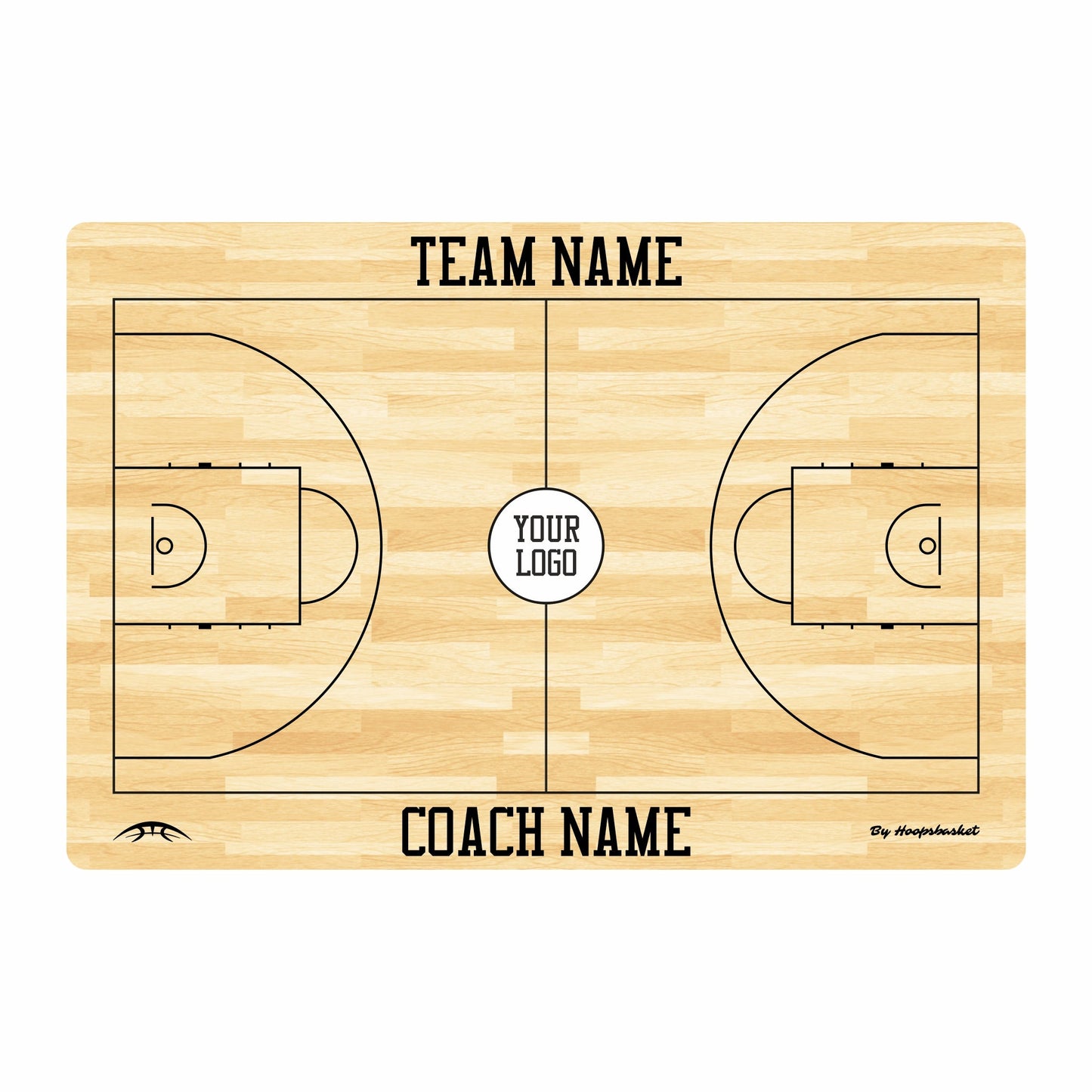 Custom FIBA Basketball Coaching Board 15.7 x 10.6 in (Classic)