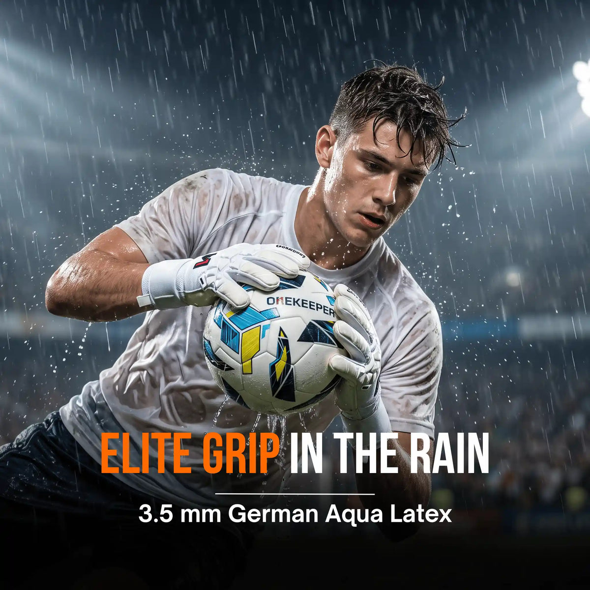 ACE White Aqua Latex Goalkeeper Gloves