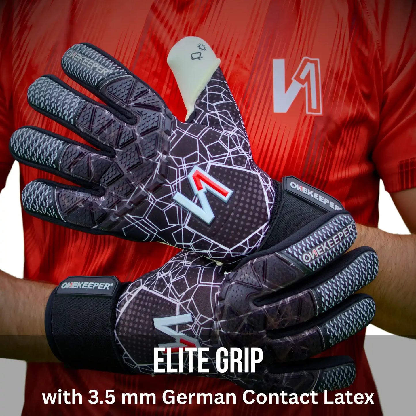 C-TEC Black and White with Thin Neoprene Backhand for Cold Weather
