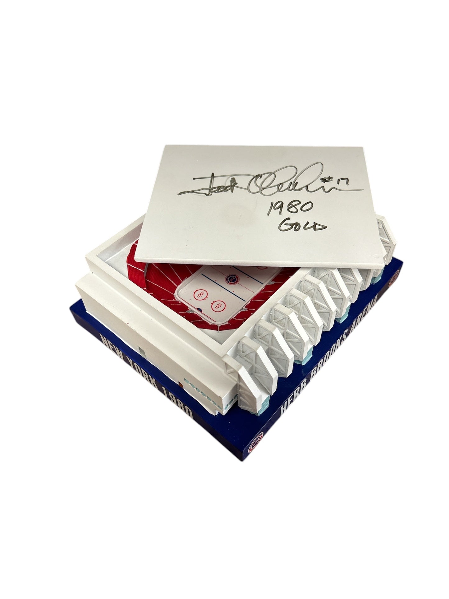 Jack O’callahan Signed 1980 Herb Brooks Arena Lake Placid - Miracle on Ice Scale Replica ceramic