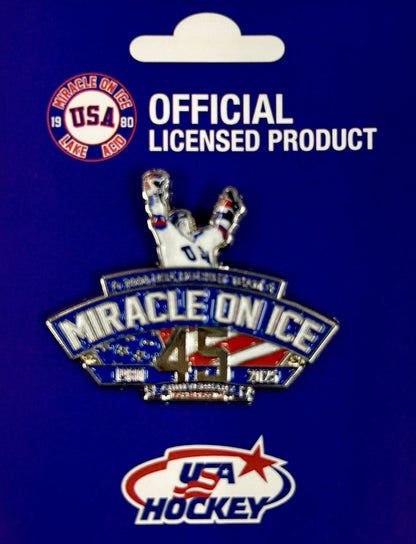 1980 Miracle on Ice 45th Anniversary  (1980-2025) Official Collectors  Pin
