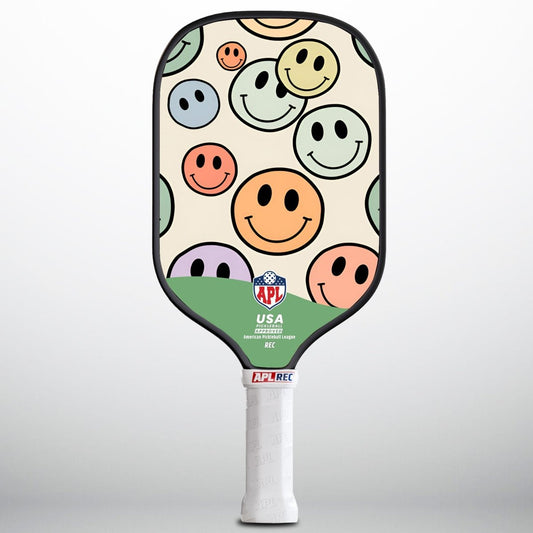 APL - Face Smiley Pickleball Paddle | 16mm Carbon Fiber | Best Pickleball Paddles | American Pickleball League
