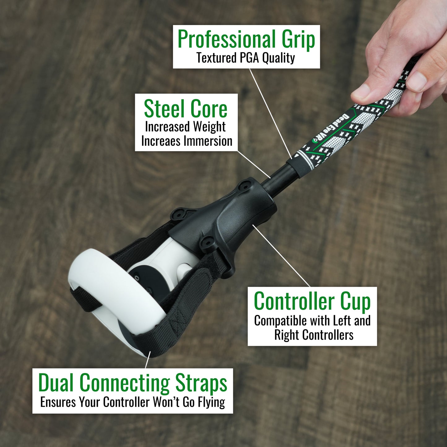 DriVR - VR Golf Club Handle Accessory - Compatible with Meta Quest , Quest 2, and Rift S - For GOLF+