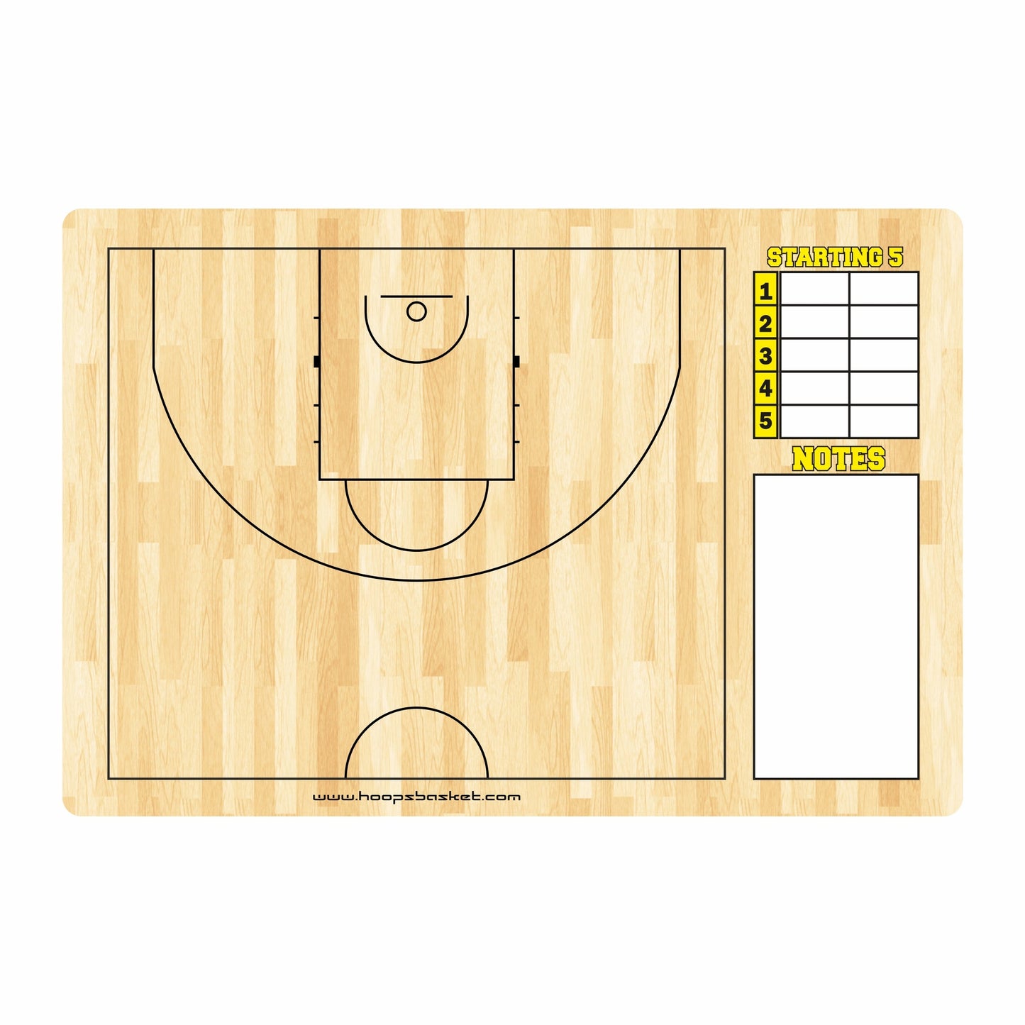 Custom FIBA Basketball Coaching Board 15.7 x 10.6 in (Classic)