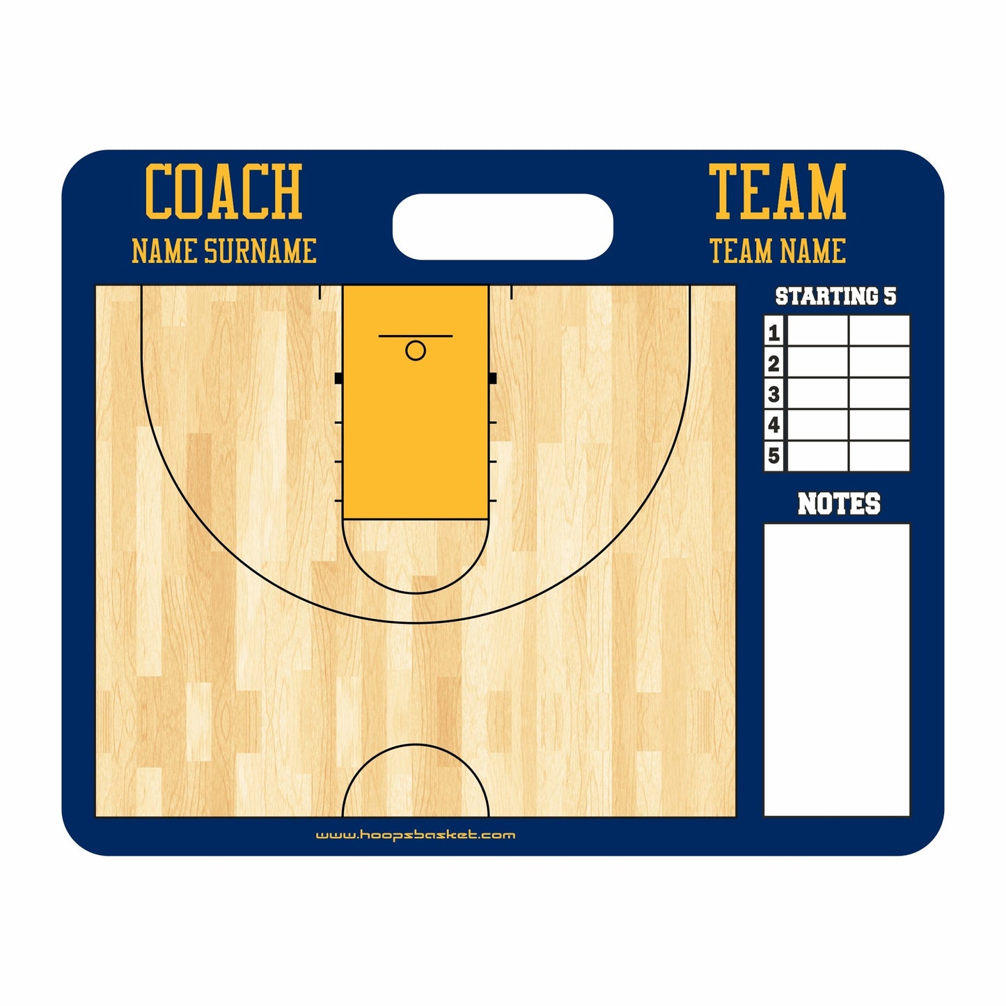 Custom Women's NCAA Basketball Coaching Board 22 x 17.5 in (Magnetic)