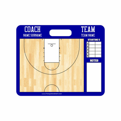 Custom Men's NCAA Basketball Coaching Board 22 x 17.5 in (Magnetic)