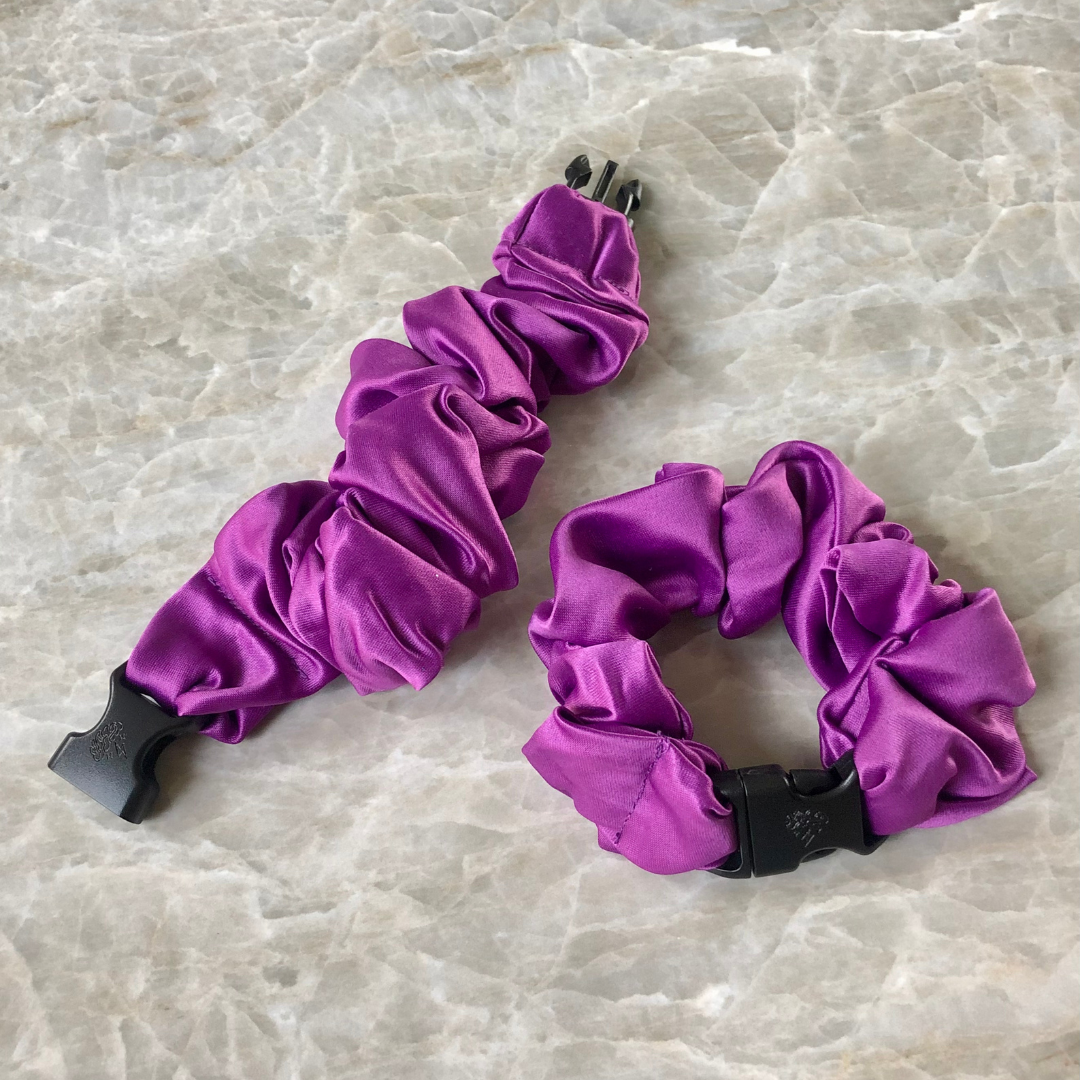 Buckle Scrunchie - Vibrant Solid Colors - No Snagging, No Tangles