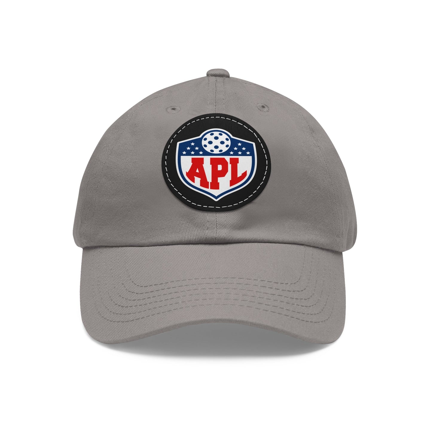 Dad Hat with Leather Patch (Round)