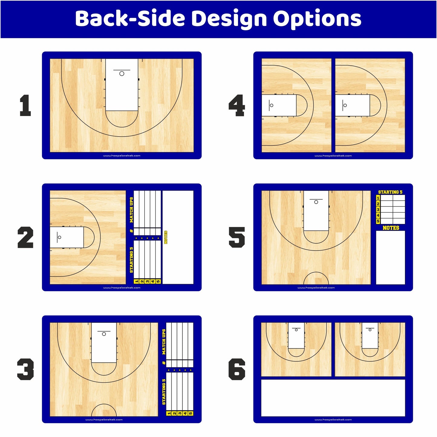 Custom Men's NCAA Basketball Coaching Board 15.7 x 10.6 in (Classic)