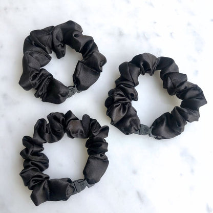 MINI 3-Pack Neutral Buckle Scrunchies Bundle - No Snagging, No Tangles