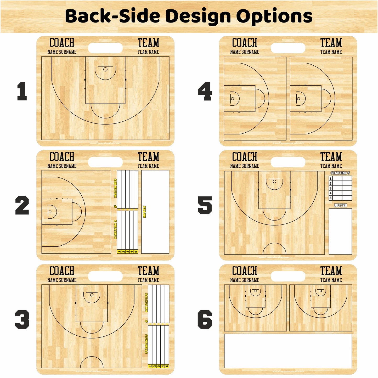 Custom FIBA Basketball Coaching Board 11.4 x 9.4 in (Magnetic)