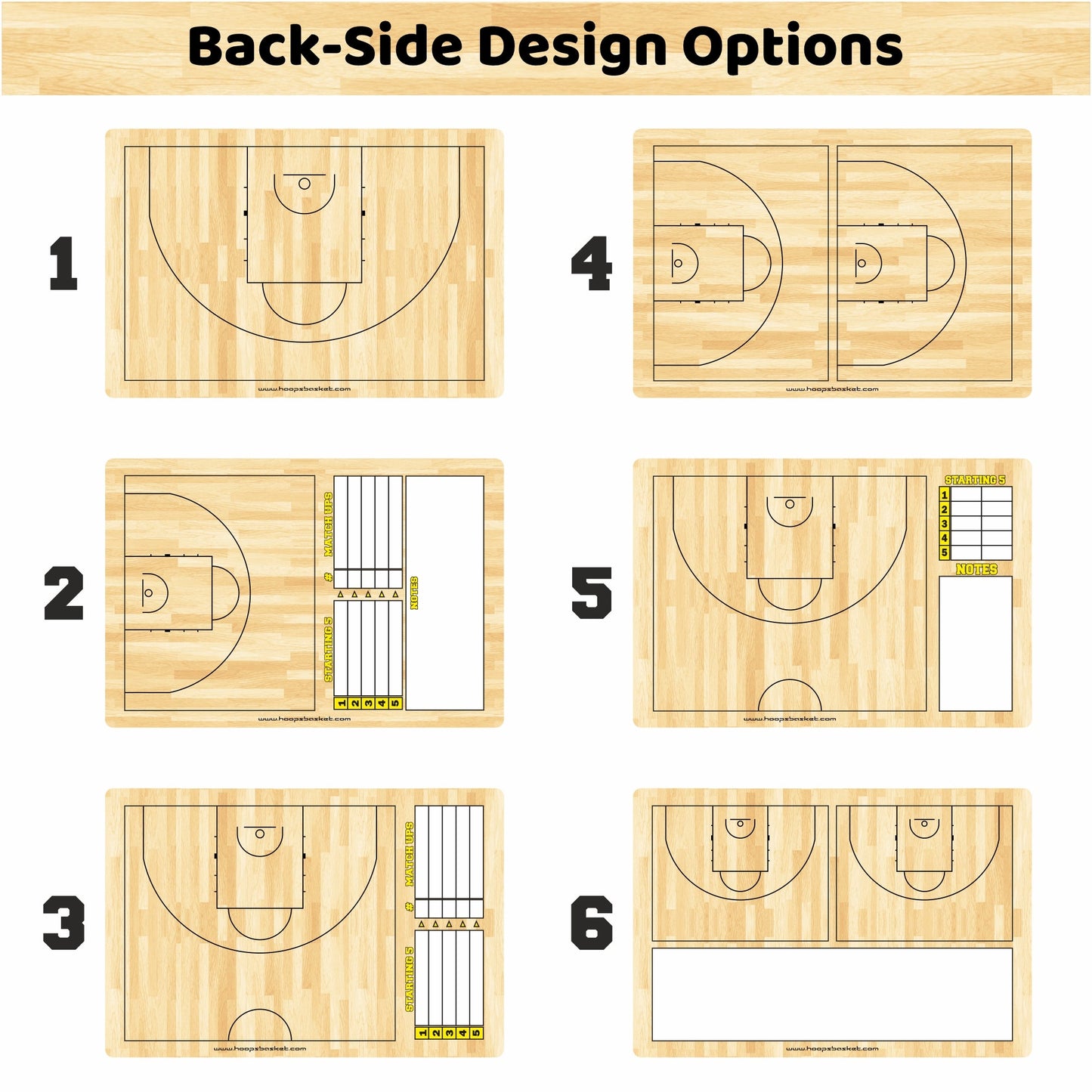 Custom FIBA Basketball Coaching Board 15.7 x 10.6 in (Classic)