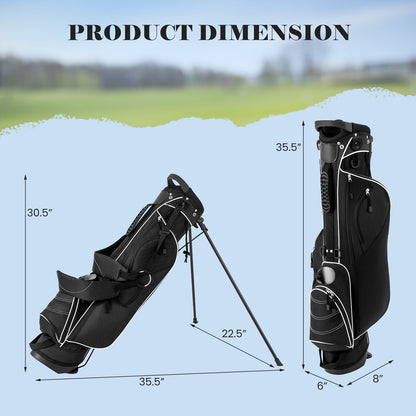 Golf Stand Cart Bag with 4 Way Divider Carry Organizer Pockets