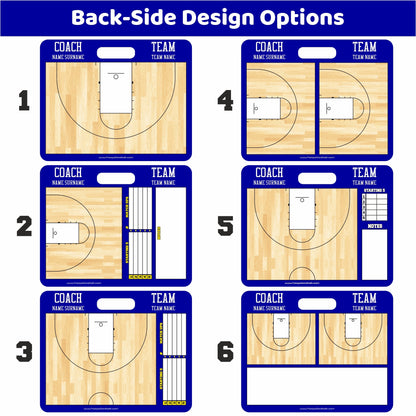 Custom Men's NCAA Basketball Coaching Board 11.4 x 9.4 in (Magnetic)