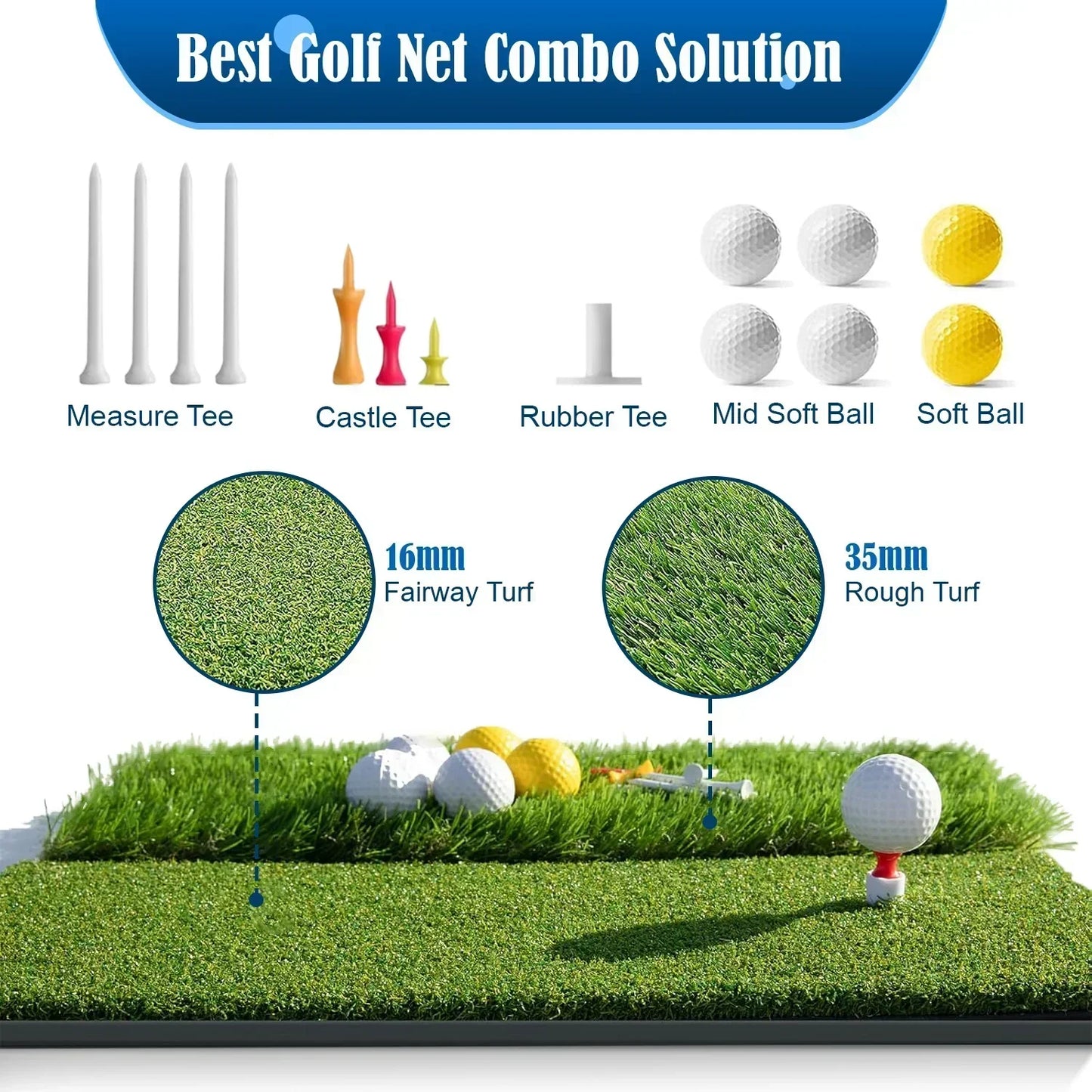 SwingRex Heavy Duty Golf Net for Real Golf Balls – Backyard Practice Net