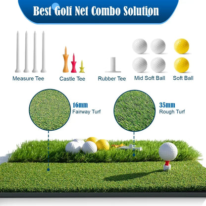 SwingRex Heavy Duty Golf Net for Real Golf Balls – Backyard Practice Net