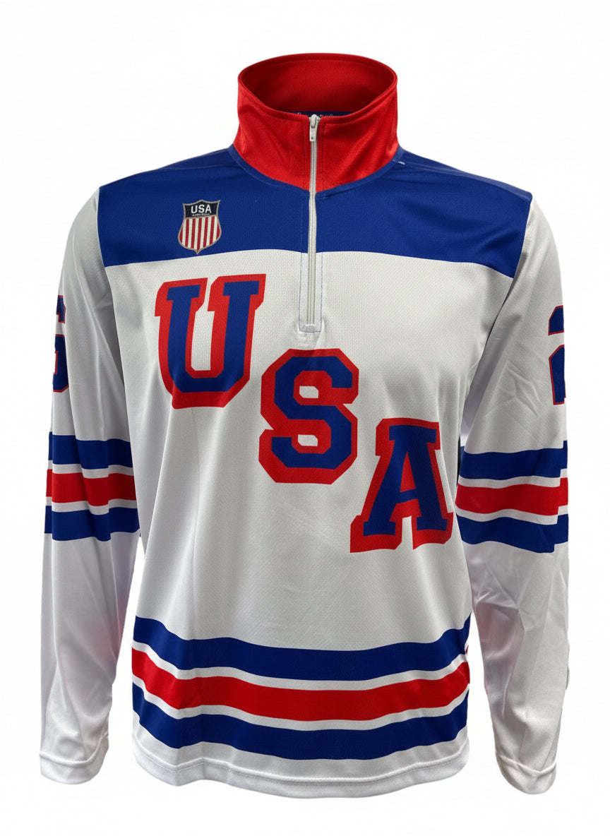 USA Hockey 2026 Replica Lightweight White 1/4 Zip Pullover- Some sizes will ship by 02/28/26