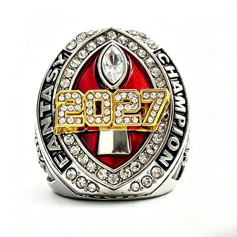 2027 Fantasy Football Championship Ring Replica – with Color Enamel Design