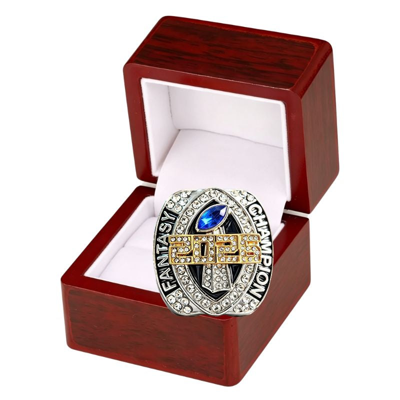 2026 Fantasy Football Championship Ring Replica- Colorful Enamel Front Design