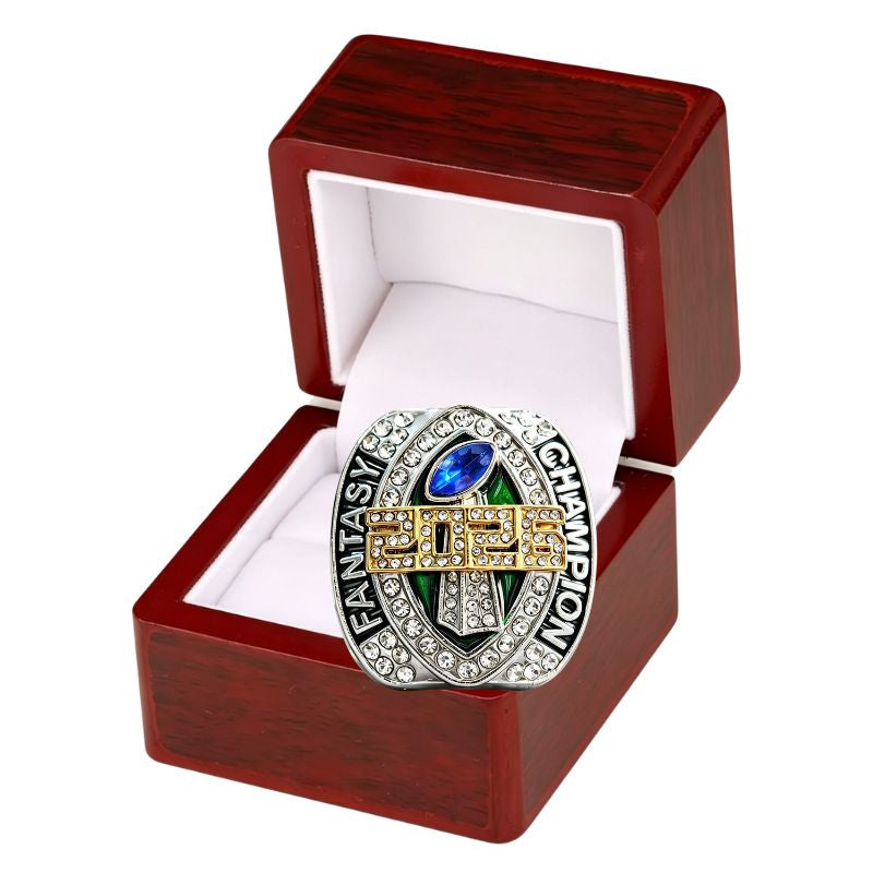 2026 Fantasy Football Championship Ring Replica- Colorful Enamel Front Design