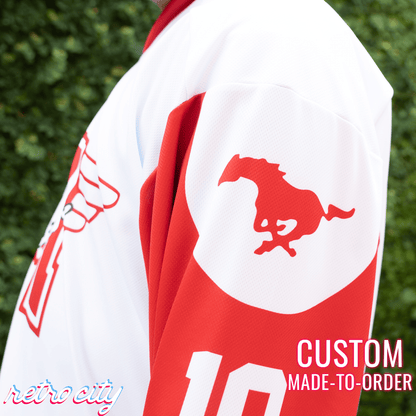 Dean Youngblood Hamilton Mustangs Custom Hockey Jersey