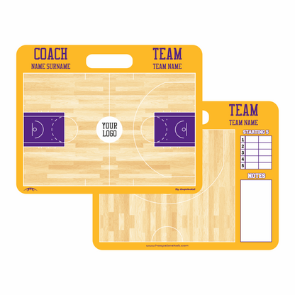 Custom NBA Basketball Coaching Board 11.4 x 9.4 in (Magnetic)