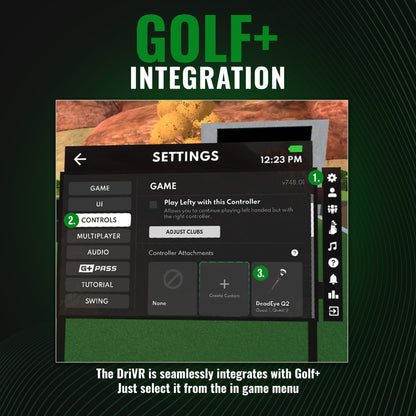 DriVR - VR Golf Club Handle Accessory - Compatible with Meta Quest , Quest 2, and Rift S - For GOLF+