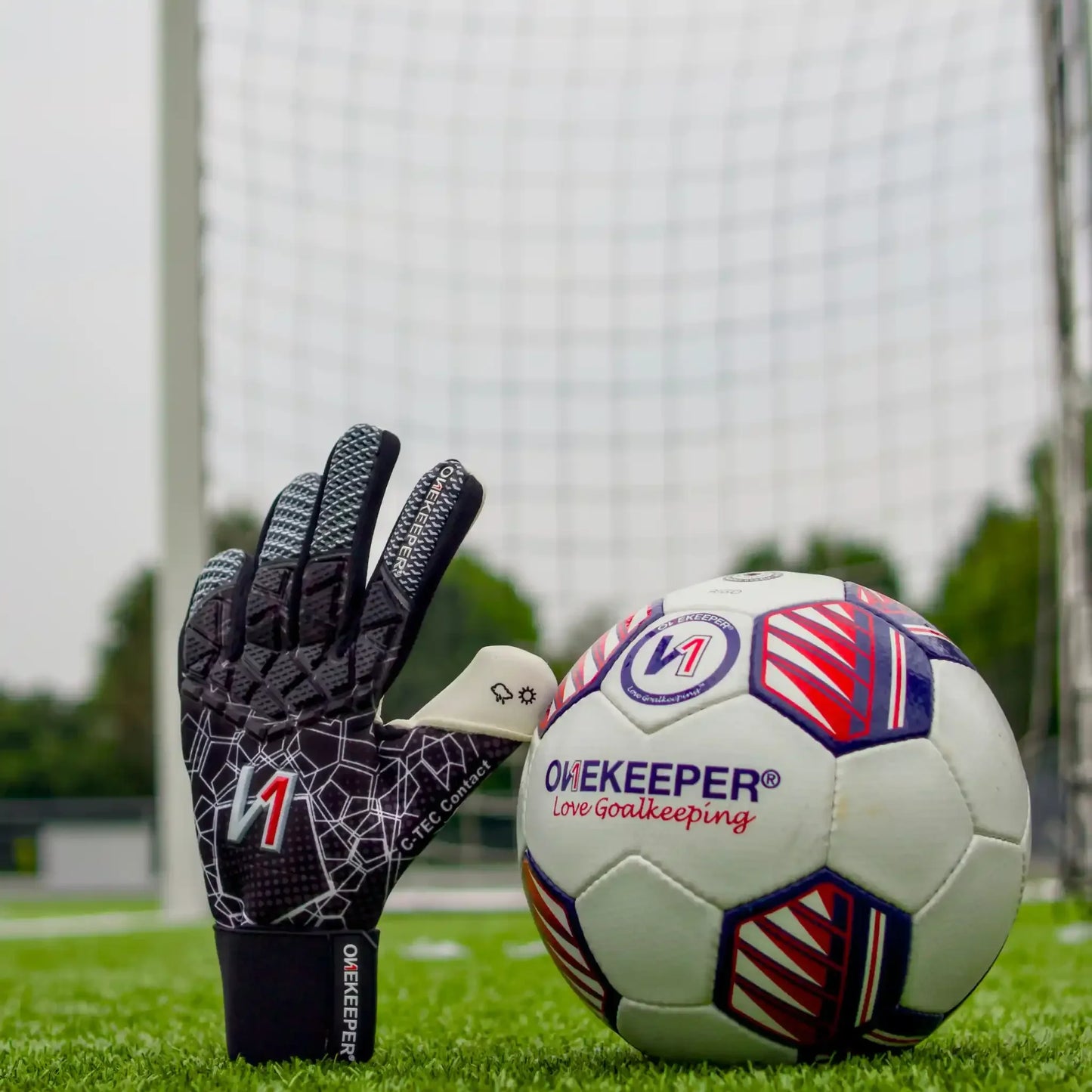 C-TEC Black and White with Thin Neoprene Backhand for Cold Weather