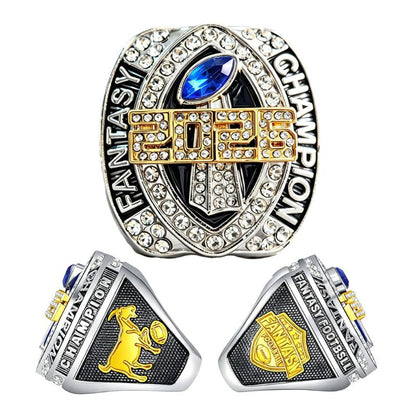 2026 Fantasy Football Championship Ring Replica- Colorful Enamel Front Design