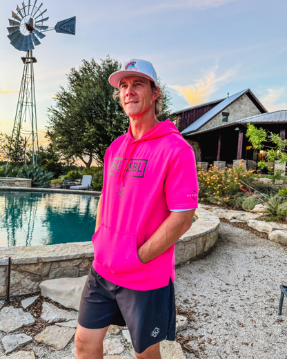Short-Sleeve Hoodie - 643 Box Electric Pink V2