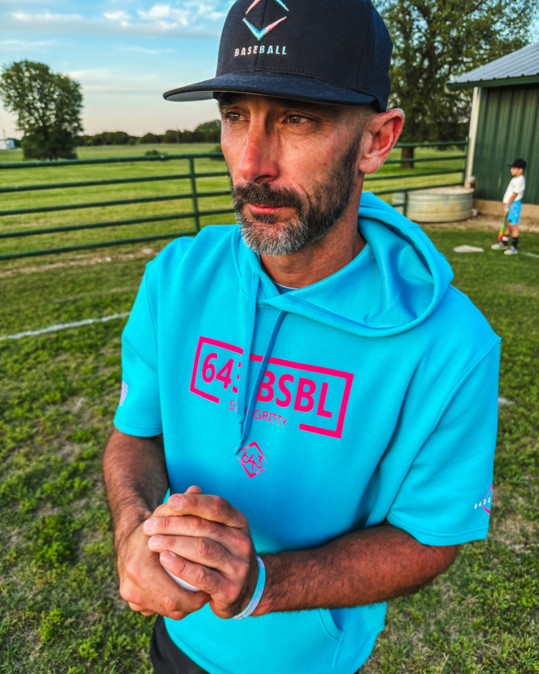 Short-Sleeve Hoodie - 643 Box Electric Blue V2