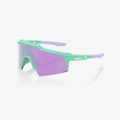 100% SPEEDCRAFT SL Performance Sunglasses - Soft Tact Mint - HiPER Lavender Mirror Lens