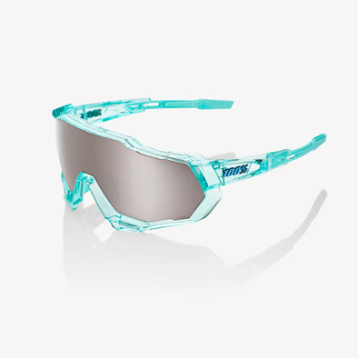 100% SPEEDTRAP Performance Sunglasses - Polished Translucent Mint / HiPER Silver Mirror Lens