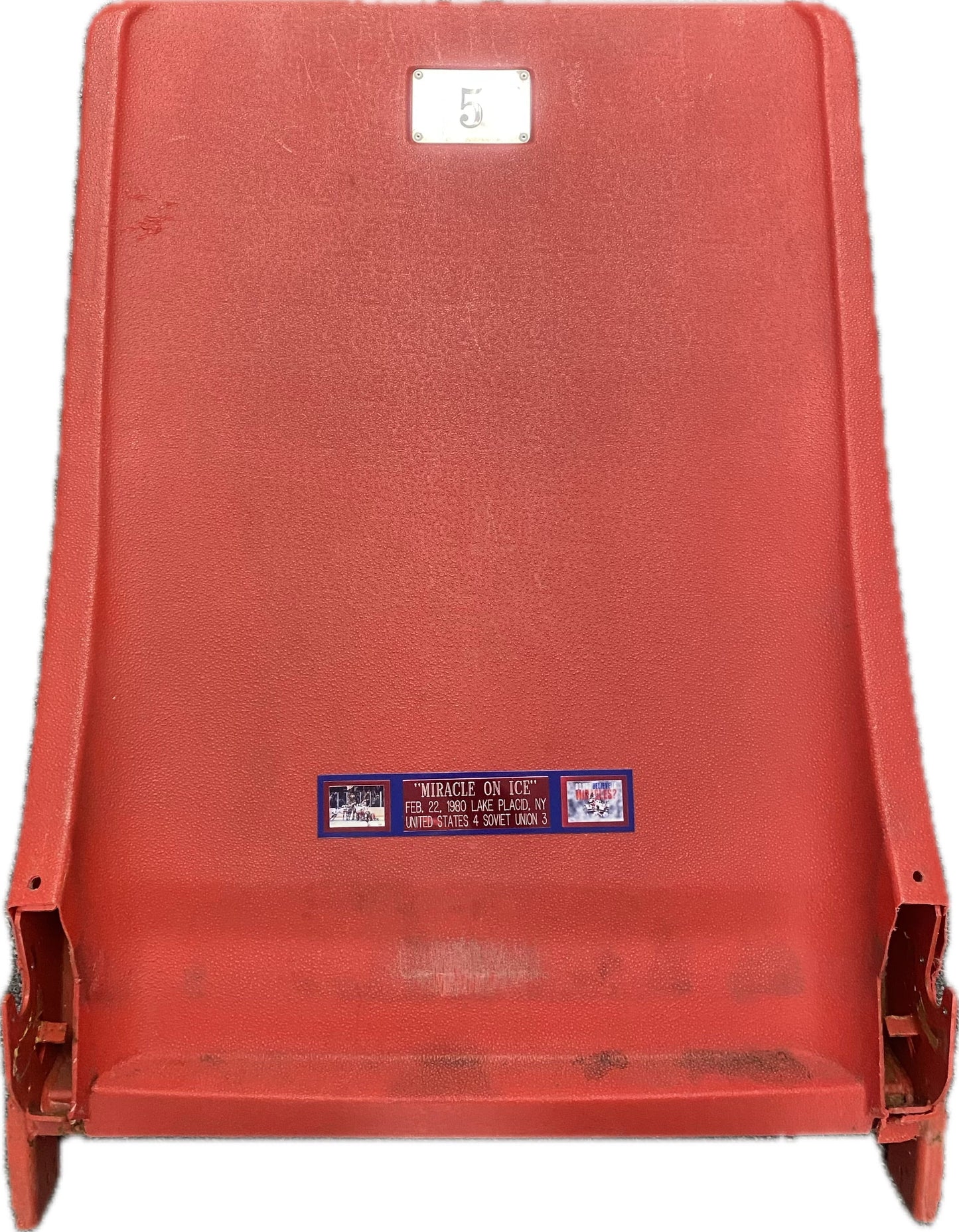 1980 Winter Olympics Lake Placid Miracle on Ice Arena  Original Seat Back