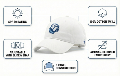 Citadel Bulldog Mascot Twill Embroidered Brim Hat Cap