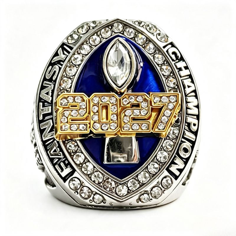 2027 Fantasy Football Championship Ring Replica – with Color Enamel Design