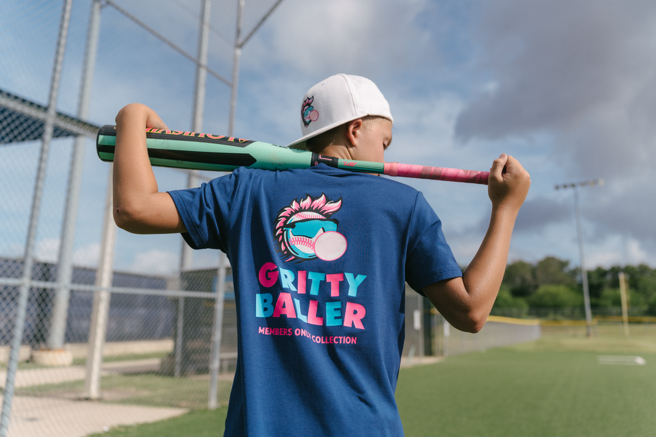 Gritty Baller Youth Tee - Navy V2