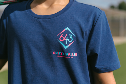 Gritty Baller Youth Tee - Navy V2
